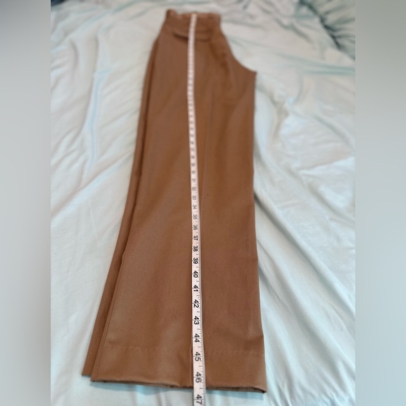 LL Bean Mens 36 Comfort Waist Straight Creased Flap Pocket Tan Chino Dress Pant - Picture 5 of 14